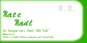 mate madl business card